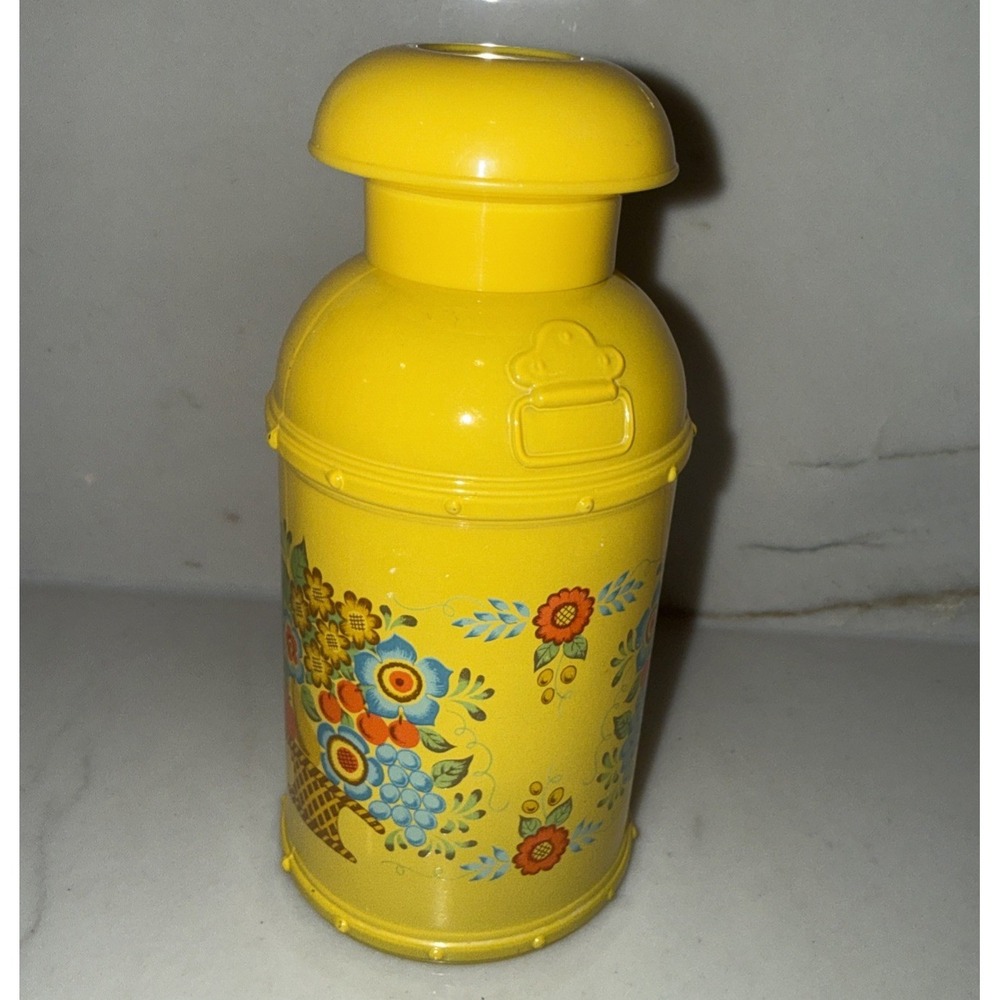 Avon Vintage Yellow Field Flowers Milk Can Decanter Bottle